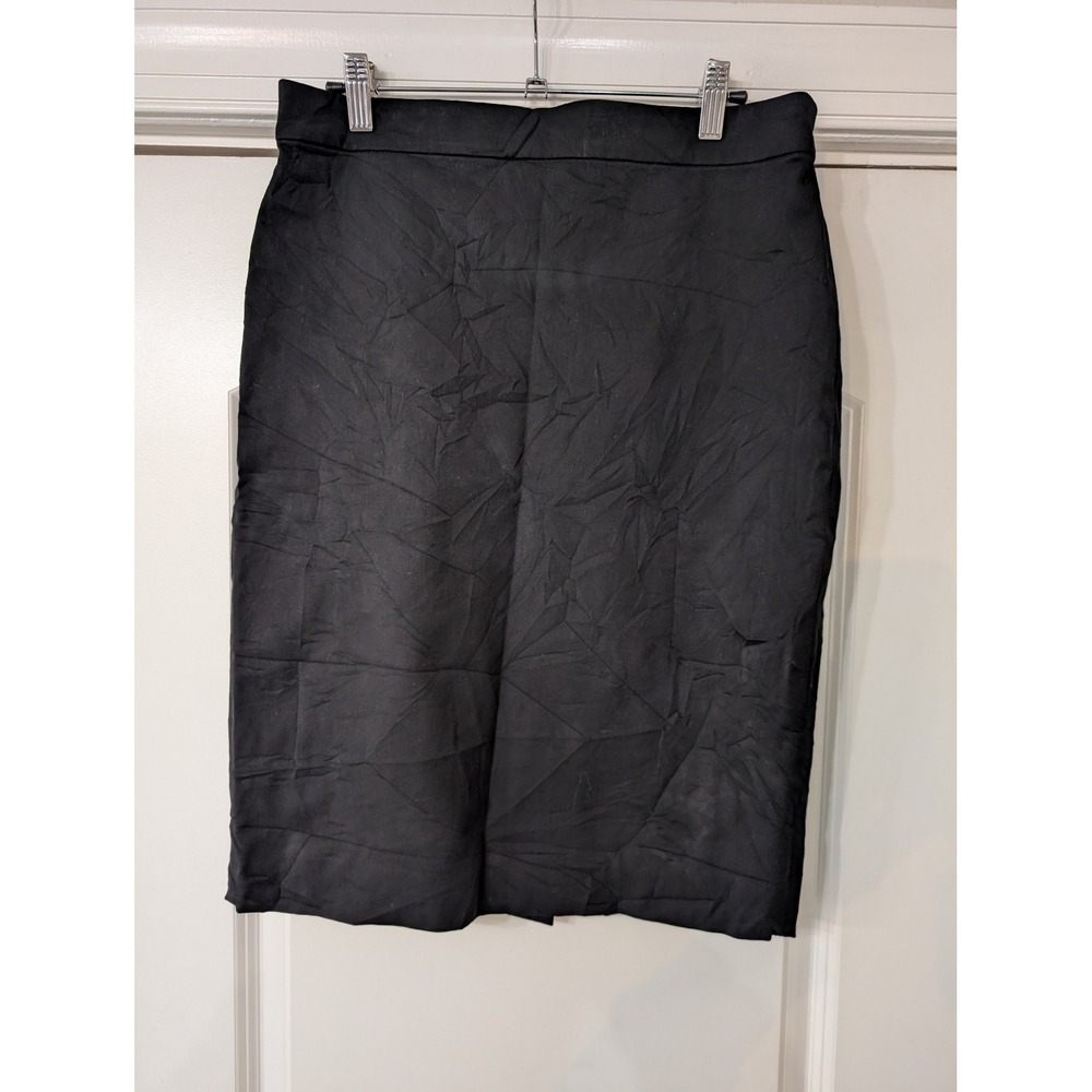 J.Crew No. 2 Pencil Skirt Black Cotton Viscose Stretch Size 8 workwear career
